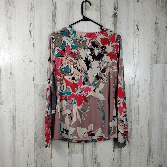 New Jennifer lopez colorful long sleeve top women's size large - Picture 6 of 11